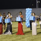 The queen candidates in anticipation.